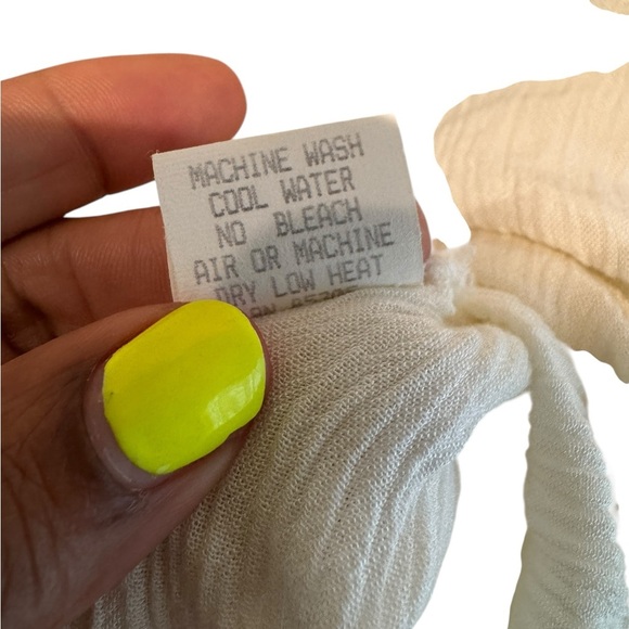 Vintage Barbara Lesser Maxi Sleeveless Ivory Dress with Turquoise Buttons - Picture 6 of 7